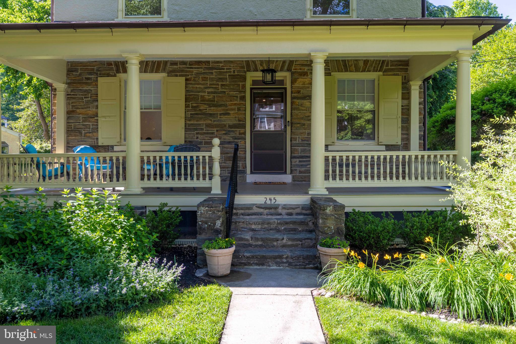 245 Mather Road Jenkintown, PA 19046 - Photo 5 of 71 walkway with plantings