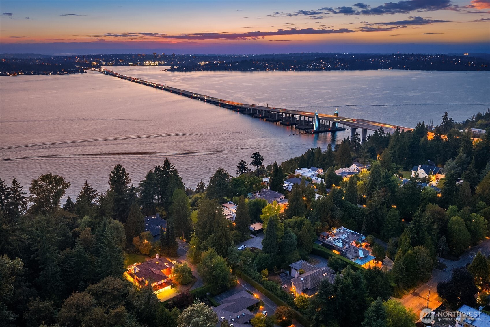2609 Evergreen Point Road Medina, WA 98039 - Photo 17 of 39 a view of a city and lake view