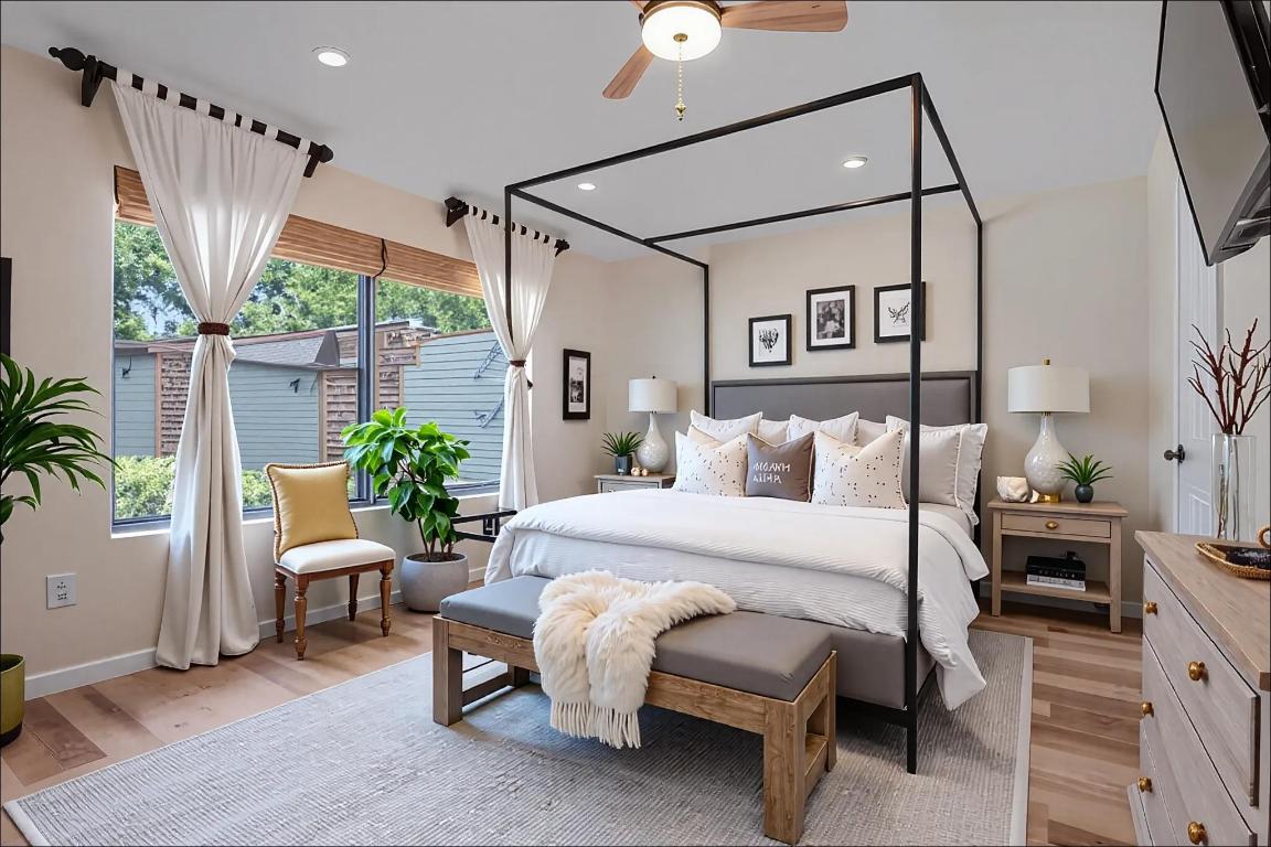 10213 Thomas Lane Dripping Springs, TX 78620 - Photo 16 of 40 a bed room with a bed and a chair