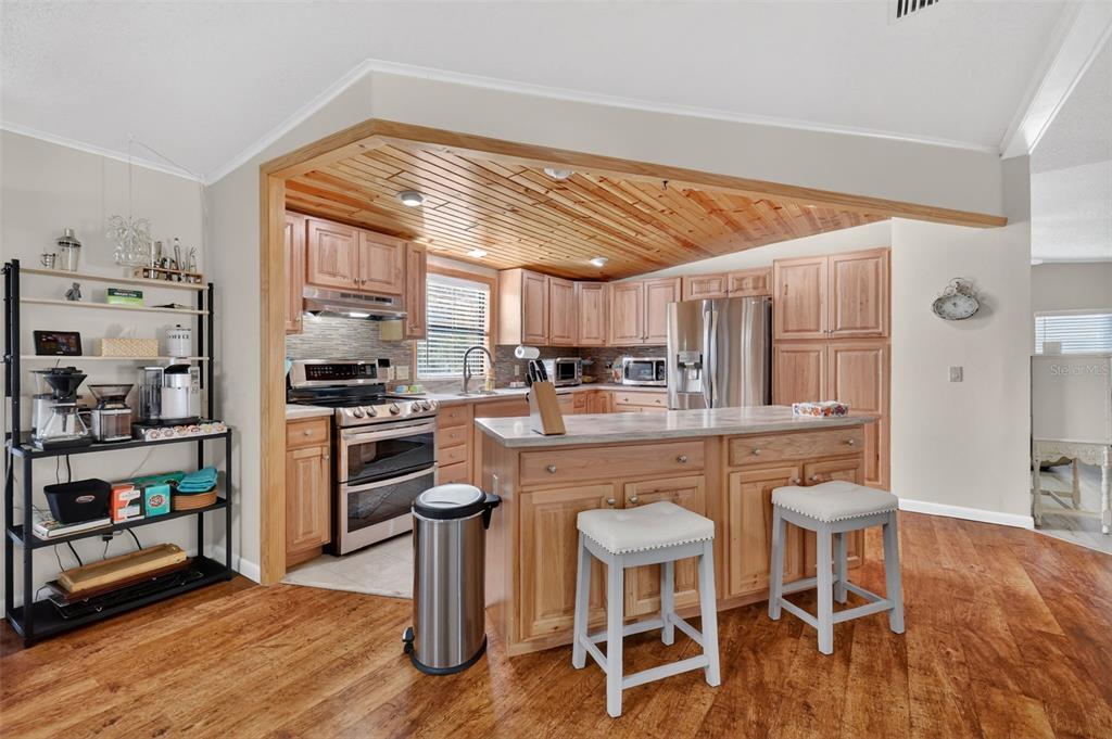 3567 Manatee Road Tavares, FL 32778 - Photo 13 of 45 a kitchen with cabinets a sink and appliances