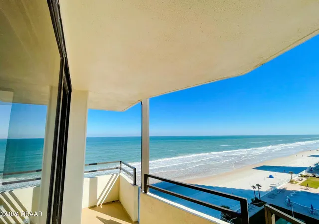 a view of an ocean and beach