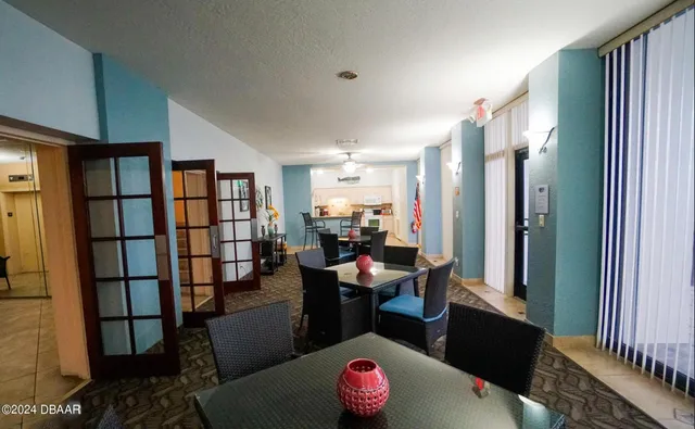 a room with gym equipment