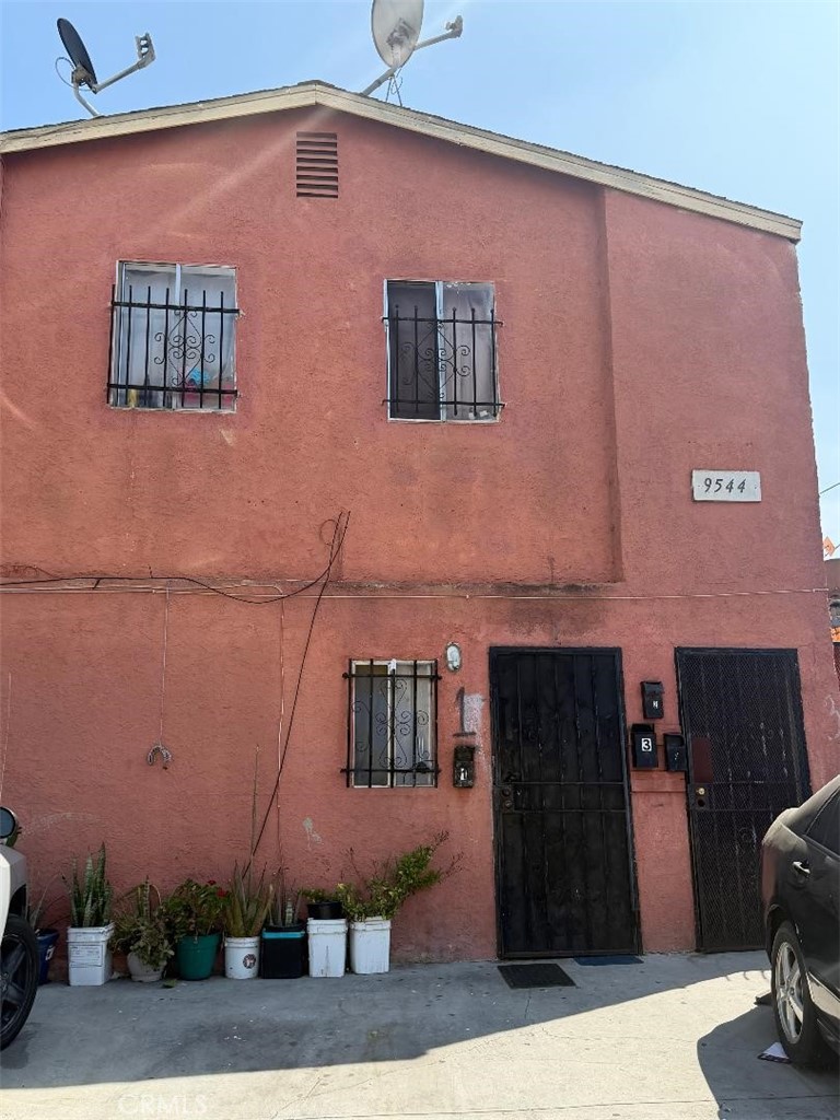 a front view of a house