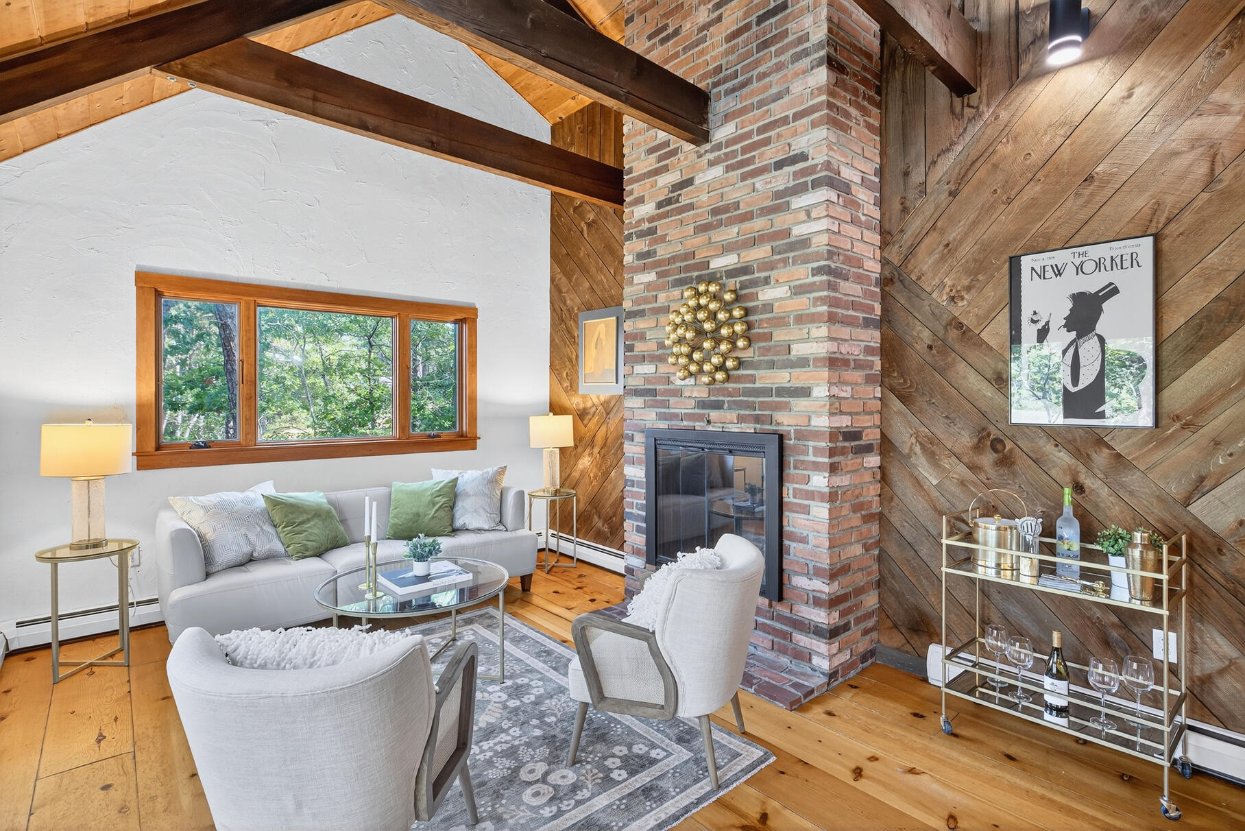 90 Blue Heron Road Wellfleet, MA 02667 - Photo 15 of 54 a living room with furniture and a fireplace