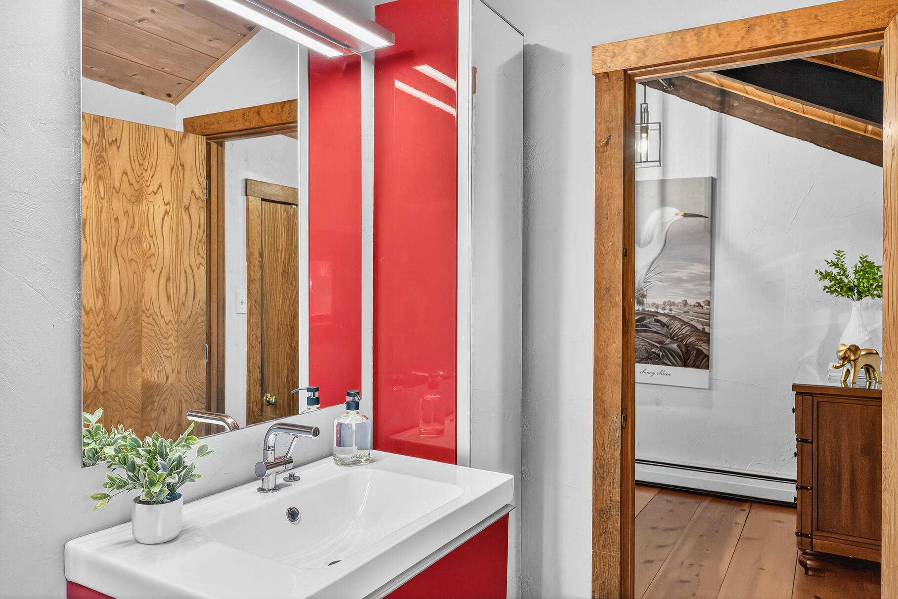 90 Blue Heron Road Wellfleet, MA 02667 - Photo 26 of 54 a bathroom with a sink and a mirror