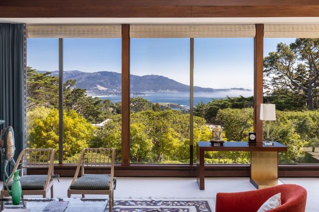 a view of city and mountain