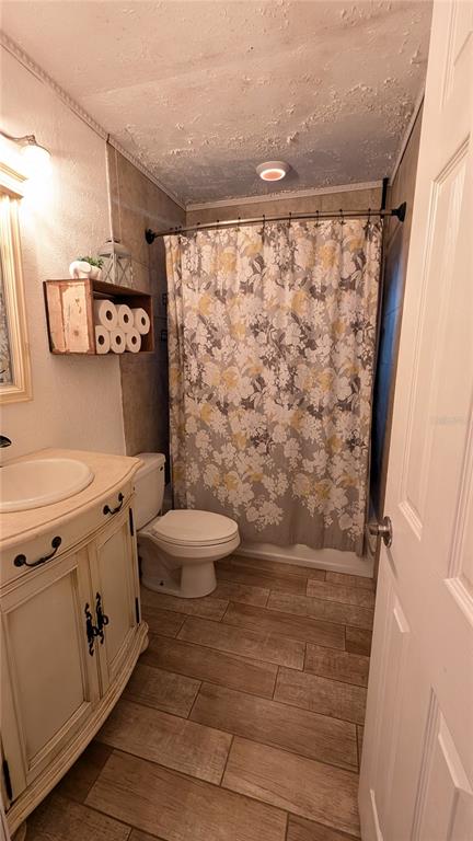 2024 East Keysville Road Lithia, FL 33547 - Photo 19 of 37 a bathroom with a granite countertop sink toilet and shower