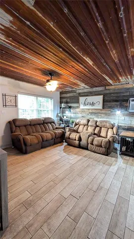 a view of parking area with car parked