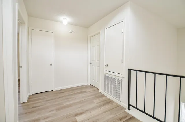 an empty room with a window