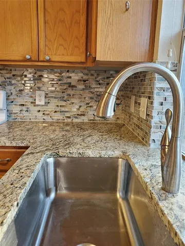 a view of a kitchen counter top space
