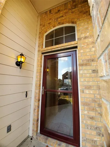 a glass door with a glass door