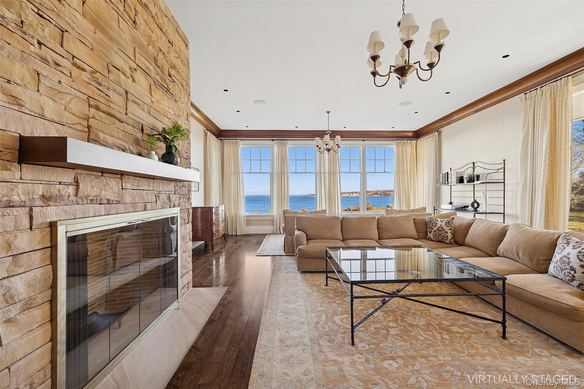 30 Forest Drive Sands Point, NY 11050 - Photo 12 of 27 a living room with furniture fireplace and a flat screen tv