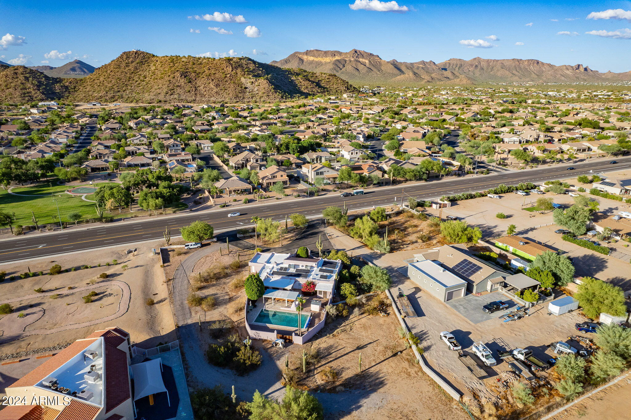 9645 East Brown Road Mesa, AZ 85207 - Photo 74 of 152 74-web-or-mls-Brown-aerial-1