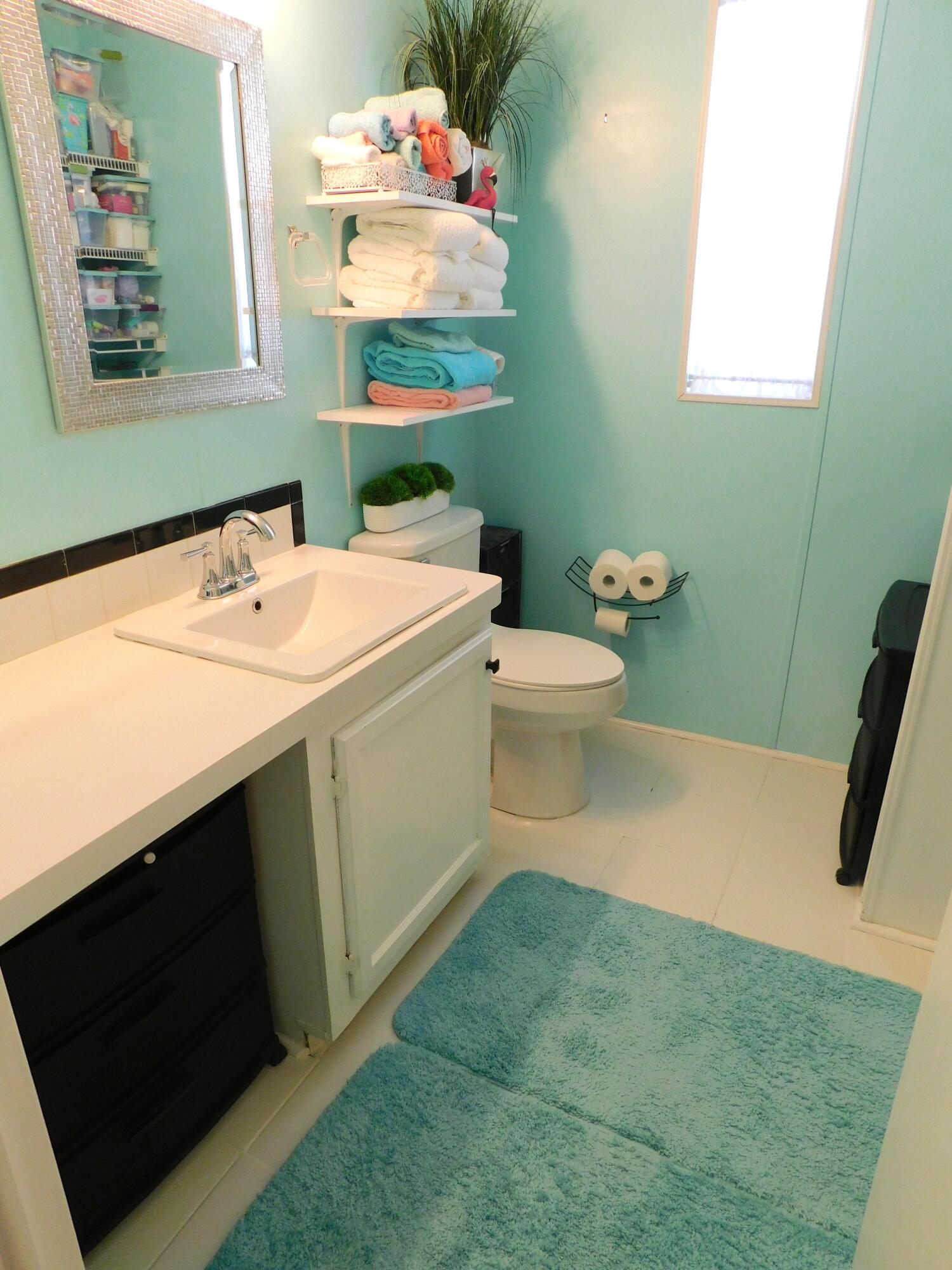 376 Seahorse Terrace Fort Pierce, FL 34982 - Photo 16 of 16 a bathroom with a sink and a mirror