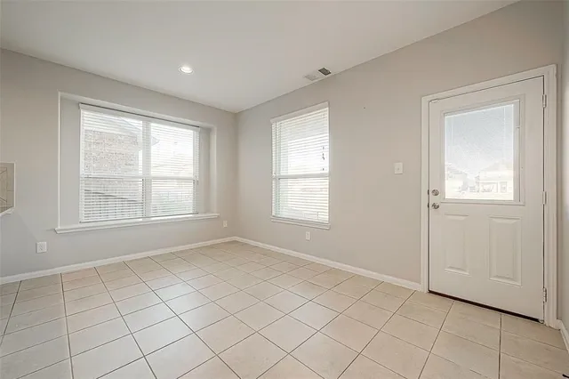 a view of kitchen with windows