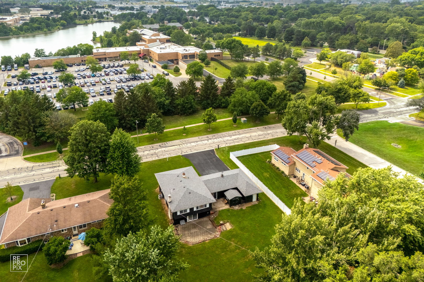 7S261 South River Road Naperville, IL 60540 - Photo 9 of 18 an aerial view of a house with yard swimming pool and outdoor seating