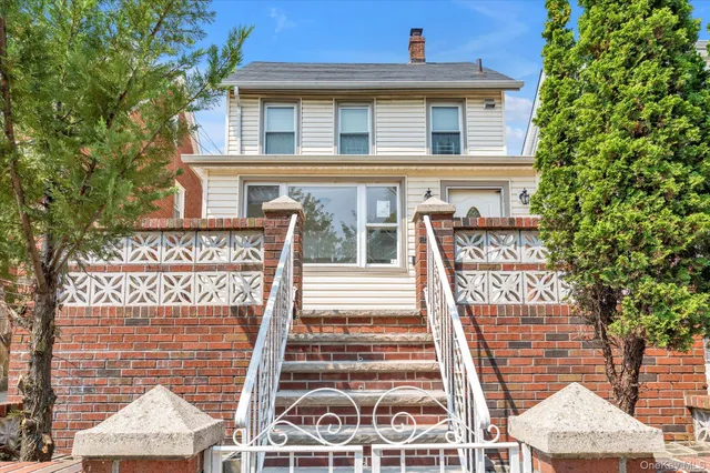 a front view of a building