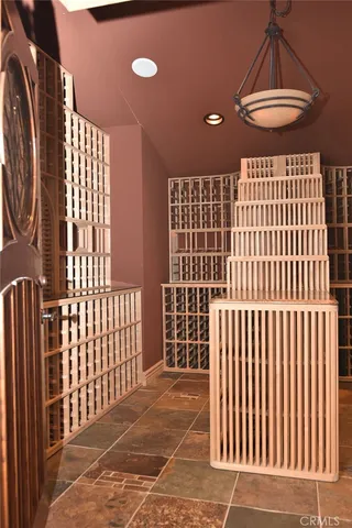 a view of a balcony with door