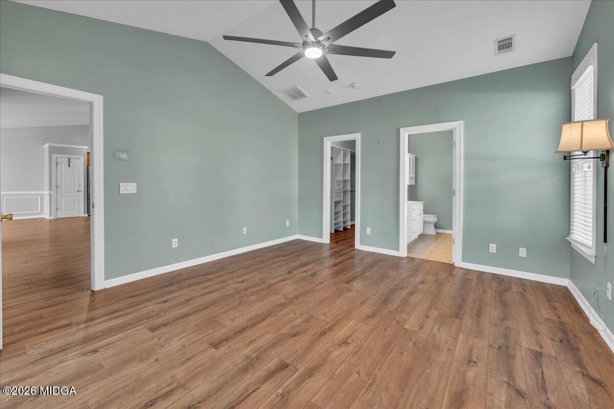 102 Fairways Court Macon, GA 31220 - Photo 23 of 47 a view of a room with wooden floor and a ceiling fan