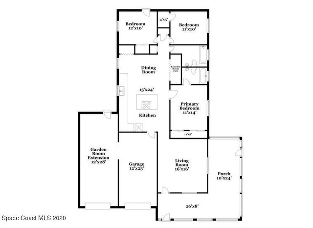 a picture of a bench in front of door