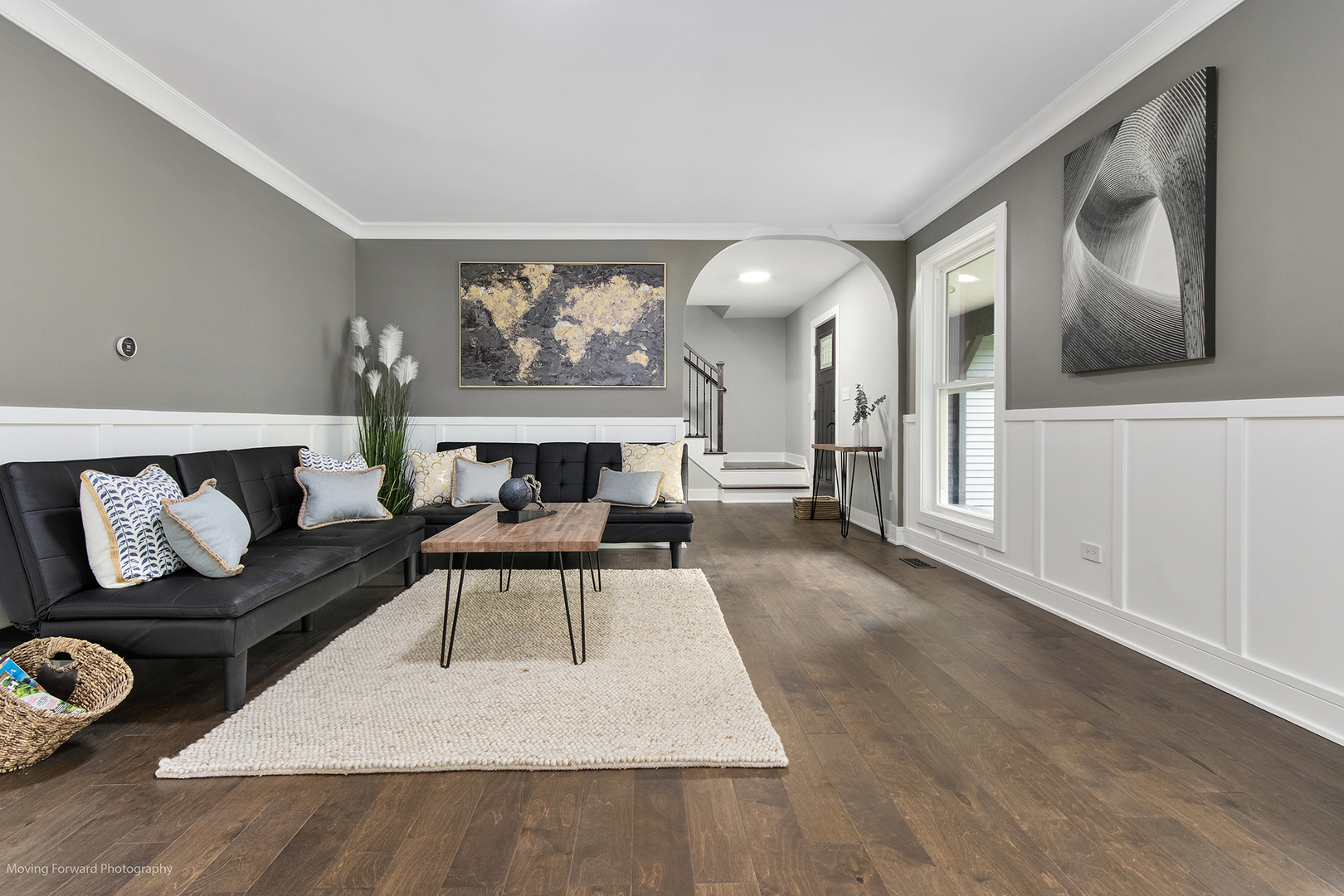 461 Huntley Road Crystal Lake, IL 60014 - Photo 13 of 45 a living room with furniture and a wooden floor