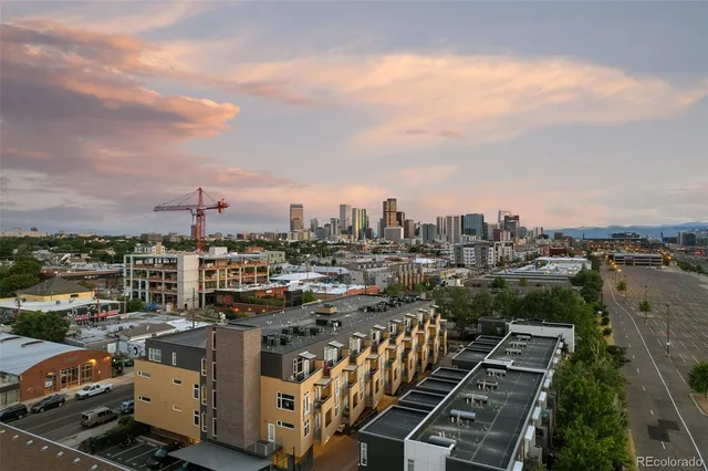 an aerial view of a city