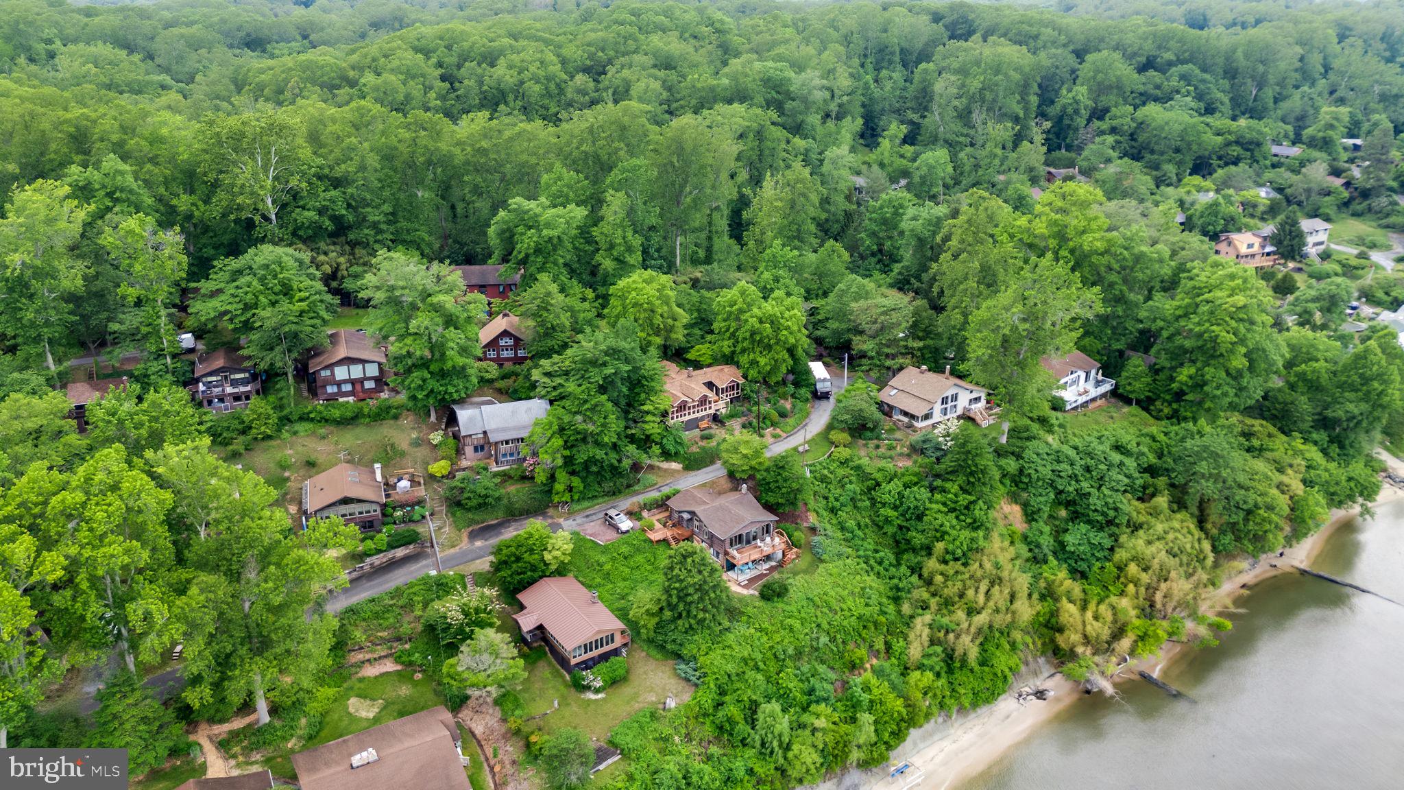 2138 Cedar Road Port Republic, MD 20676 - Photo 32 of 34 an aerial view of residential house with outdoor space and trees all around