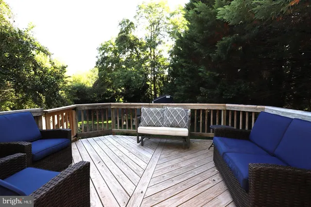 a view of a chairs in a deck