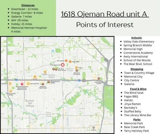 $739,000 | 1618 Ojeman Road, Unit A, Houston, TX 77055