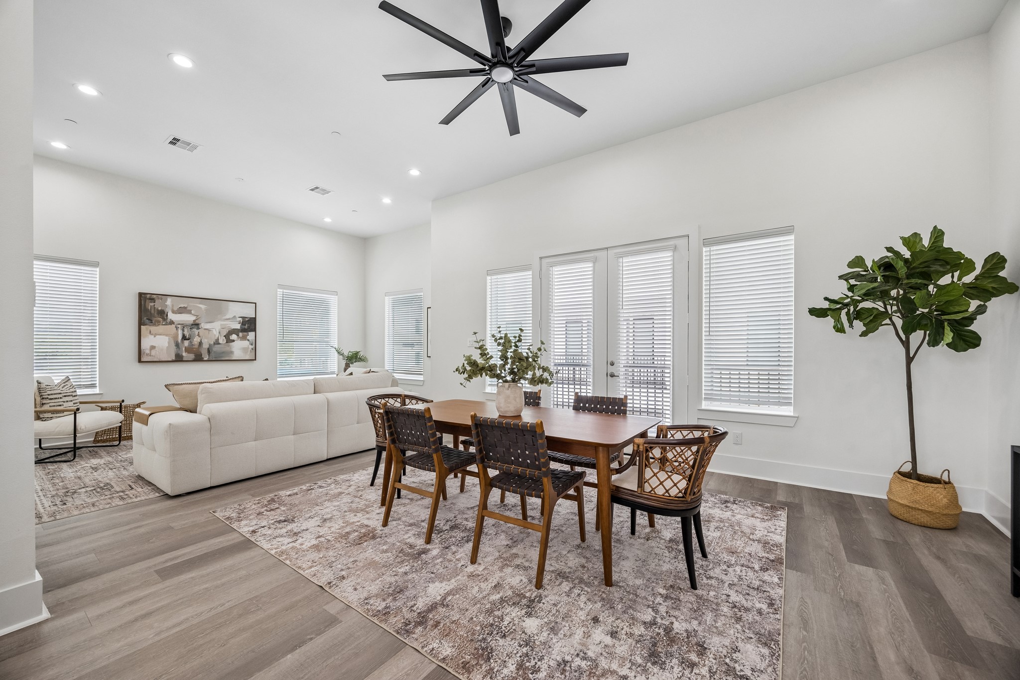 1618 Ojeman Road, Unit A Houston, TX 77055 - Photo 6 of 39 The French doors open out onto a large covered balcony.