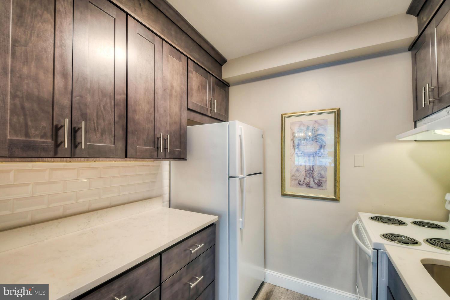 310 Ridgemede Road, Unit 203 Baltimore, MD 21210 - Photo 10 of 18 a kitchen that has a cabinets and a stove