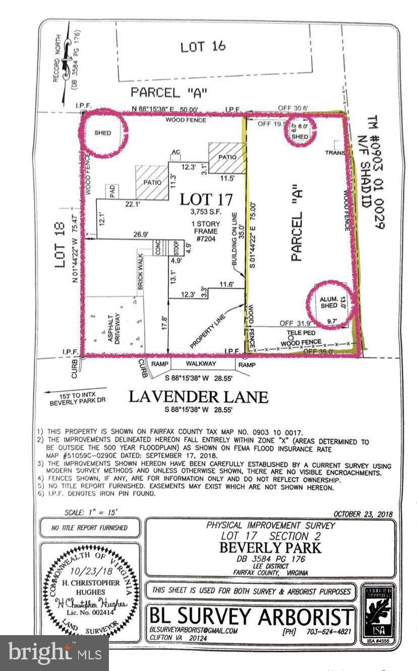 7204 Lavender Lane Springfield, VA 22150 - Photo 24 of 28 Plat - Two Lots (17 and A2)