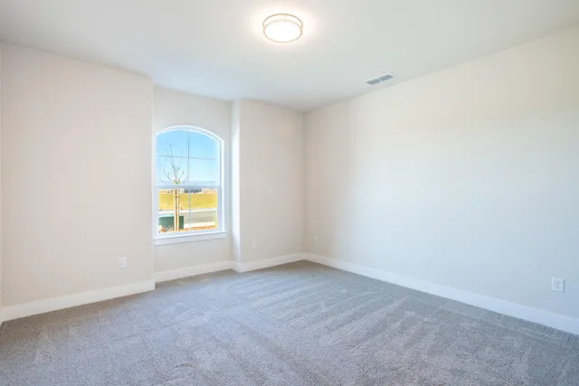 an empty room with a window