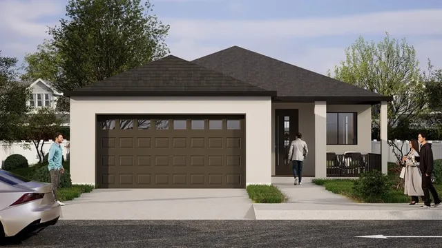 a front view of a house