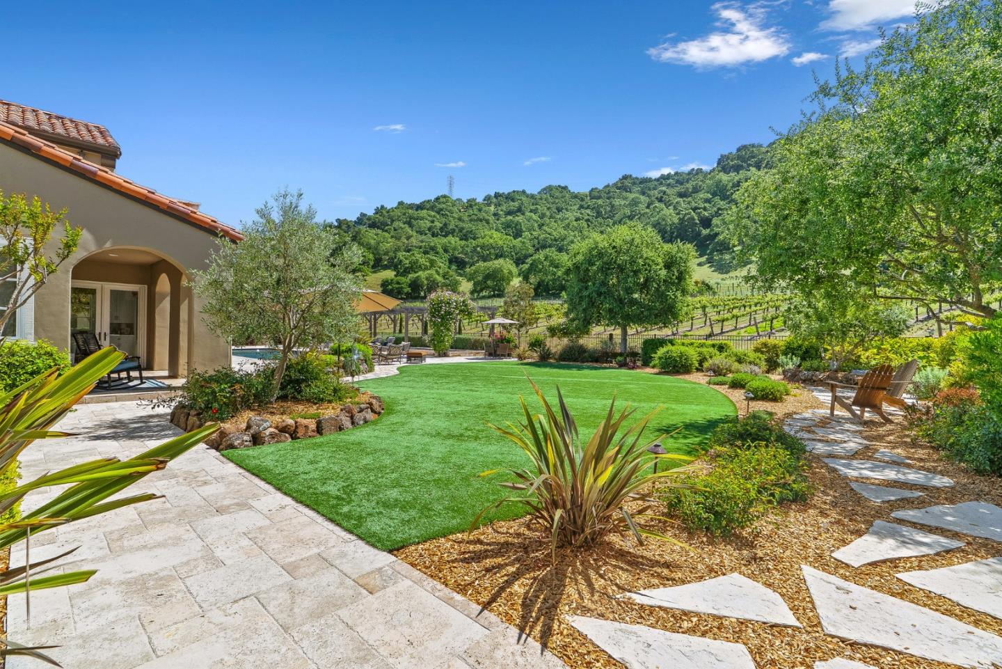1405 Lakeview Court San Martin, CA 95046 - Photo 45 of 83 a view of a garden with plants and large trees
