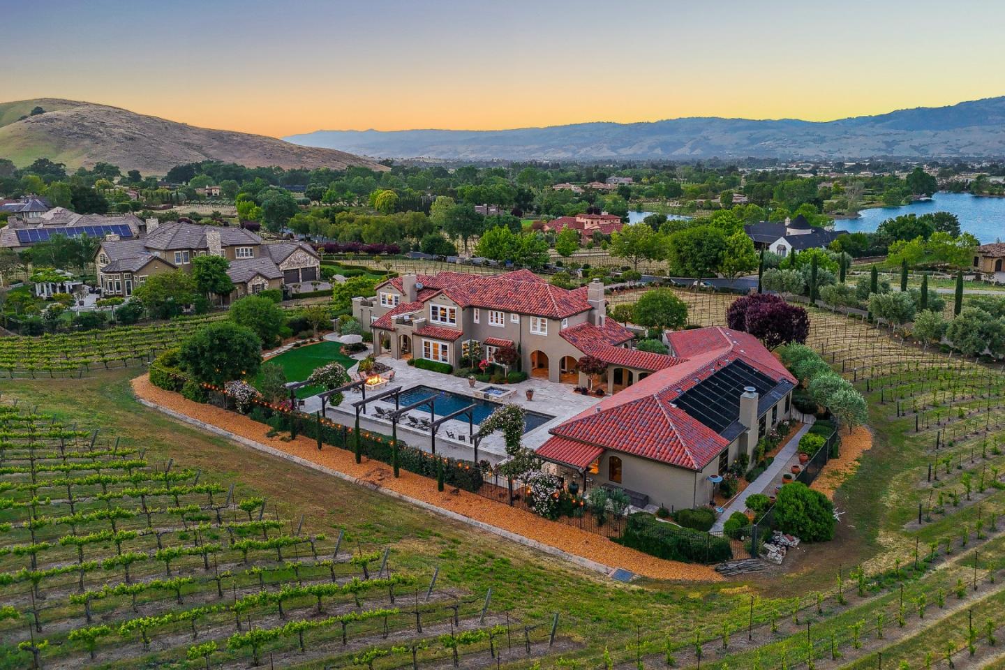 1405 Lakeview Court San Martin, CA 95046 - Photo 63 of 83 an aerial view of residential houses and outdoor space