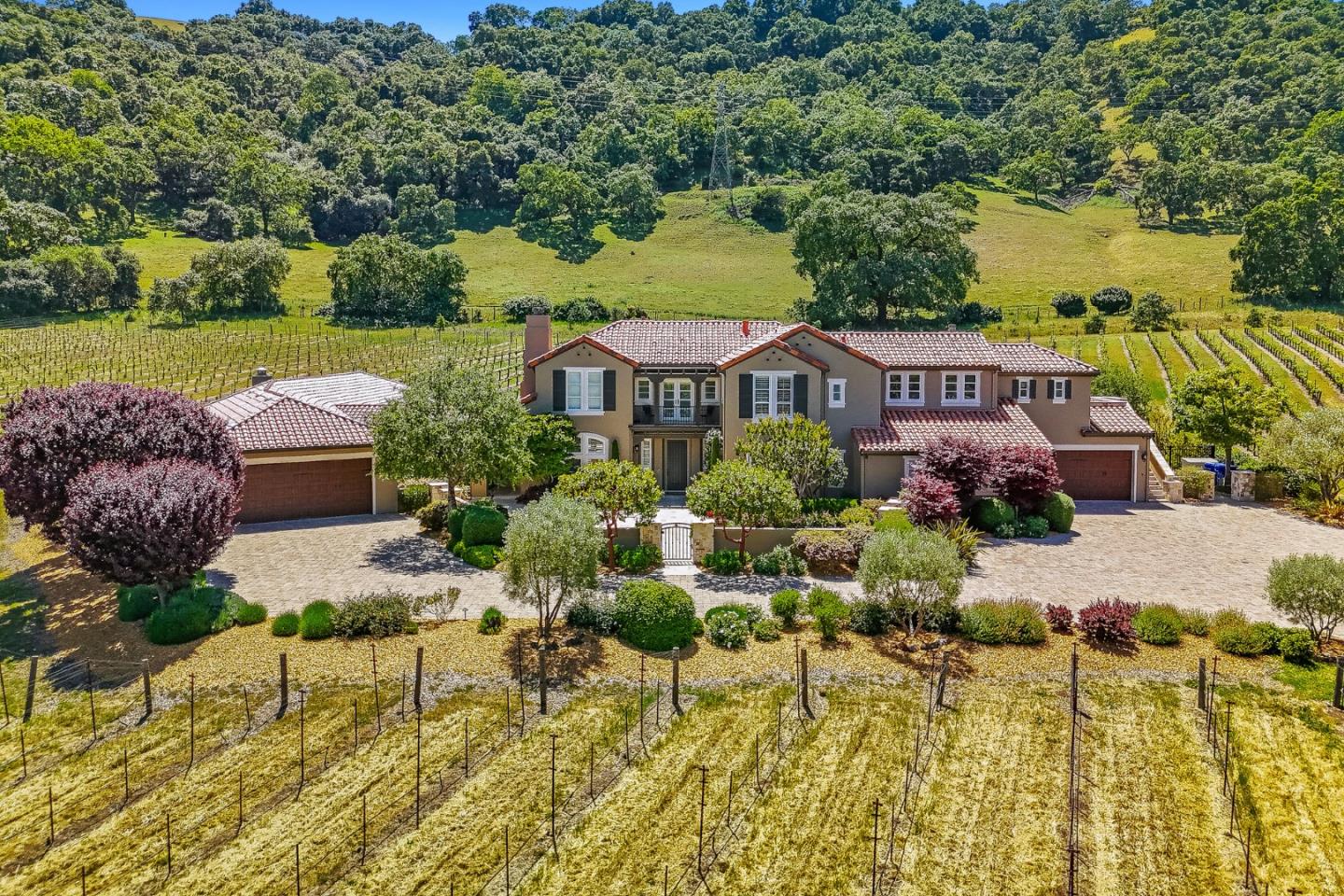 1405 Lakeview Court San Martin, CA 95046 - Photo 72 of 83 an aerial view of a house with a yard and lake view