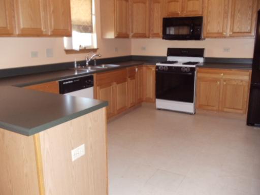 1607 Rose Court Romeoville, IL 60446 - Photo 4 of 15 a kitchen with stainless steel appliances granite countertop a stove a sink and a microwave