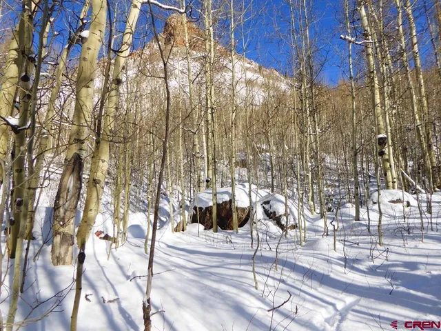 a view of a road with a building in the background