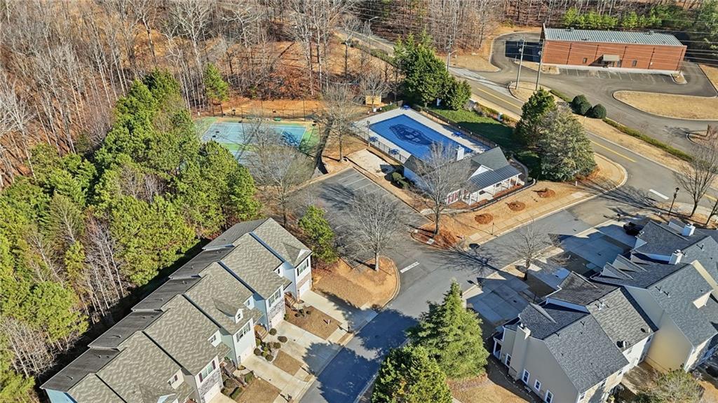 112 Spring Way Square Canton, GA 30114 - Photo 36 of 41 an aerial view of a house with a yard