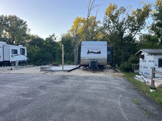 a view of a back yard of a house