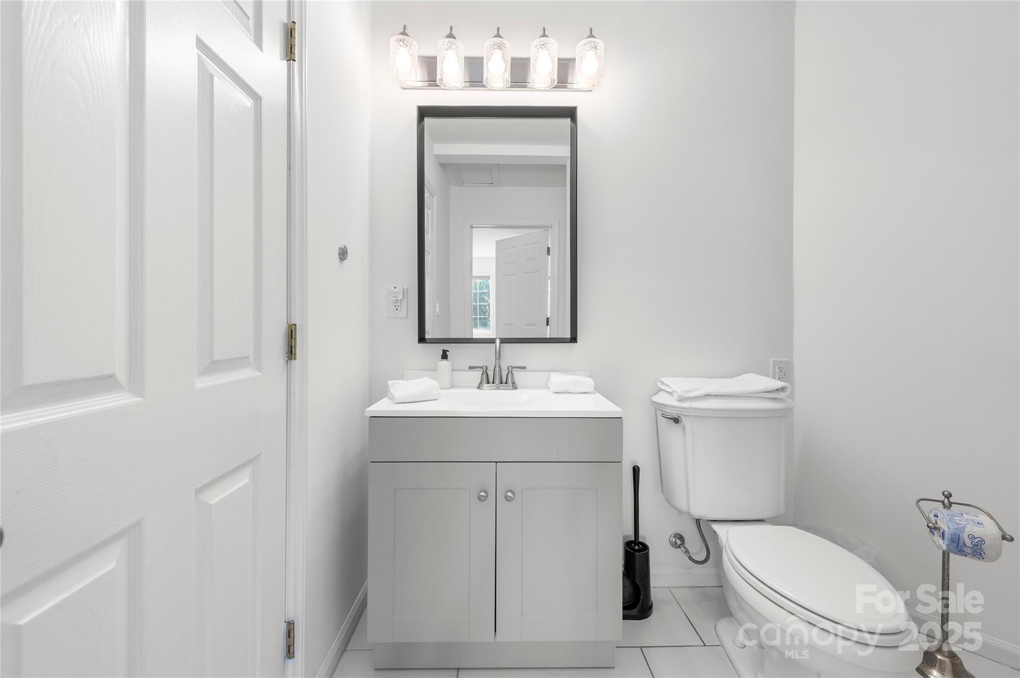 108 June Court Lake Lure, NC 28746 - Photo 29 of 46 a bathroom with a sink a toilet and mirror