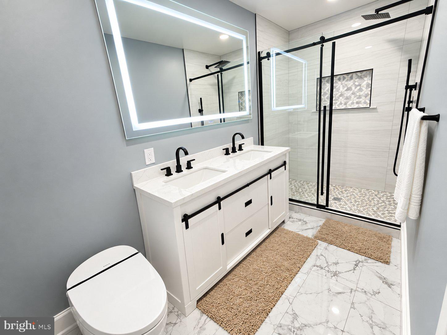 1223 Hall Road West Chester, PA 19380 - Photo 17 of 29 Primary/master bathroom (Virtual Enhanced Image)