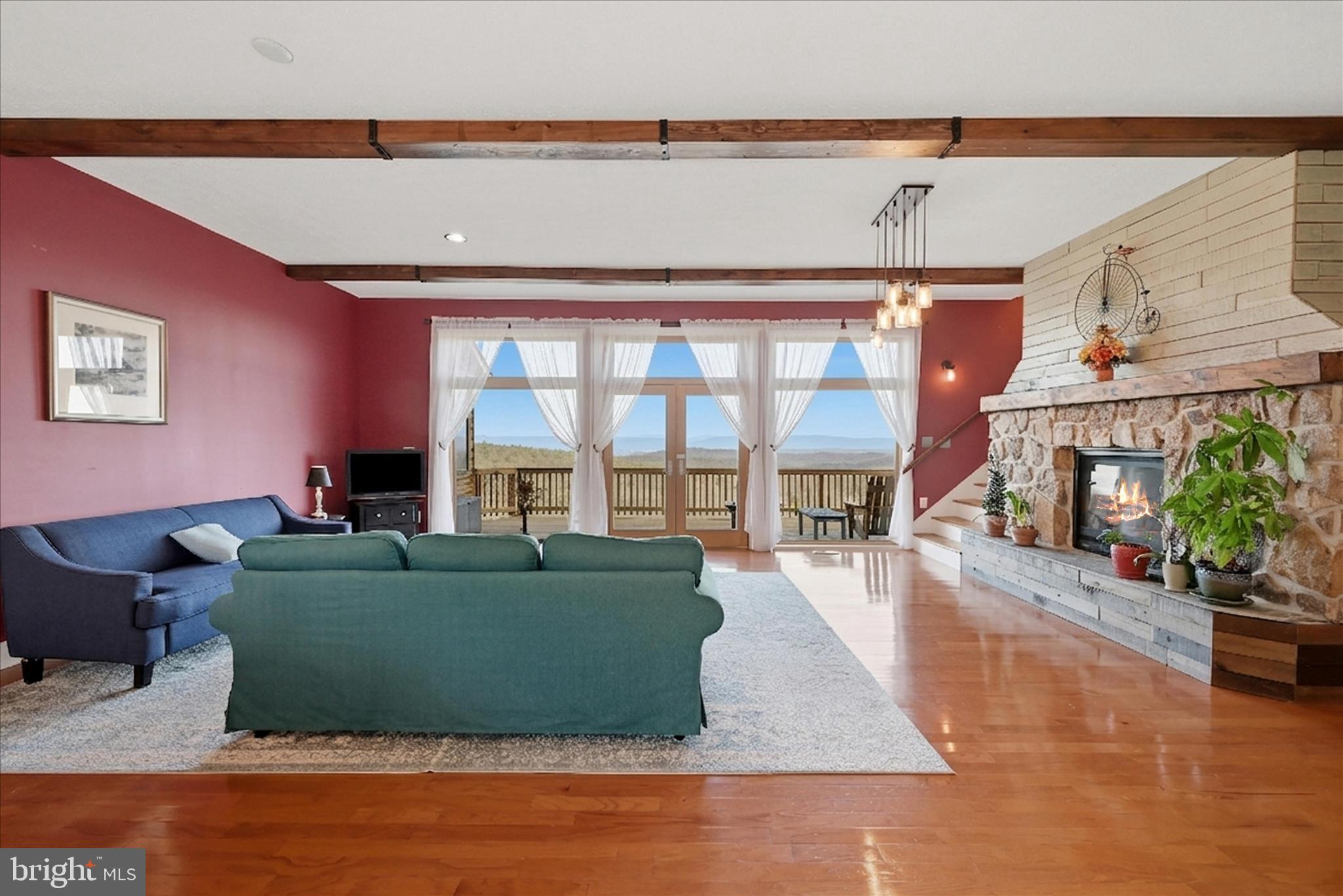 2152 Supinlick Ridge Road Broadway, VA 22815 - Photo 11 of 89 a living room with furniture and a large window