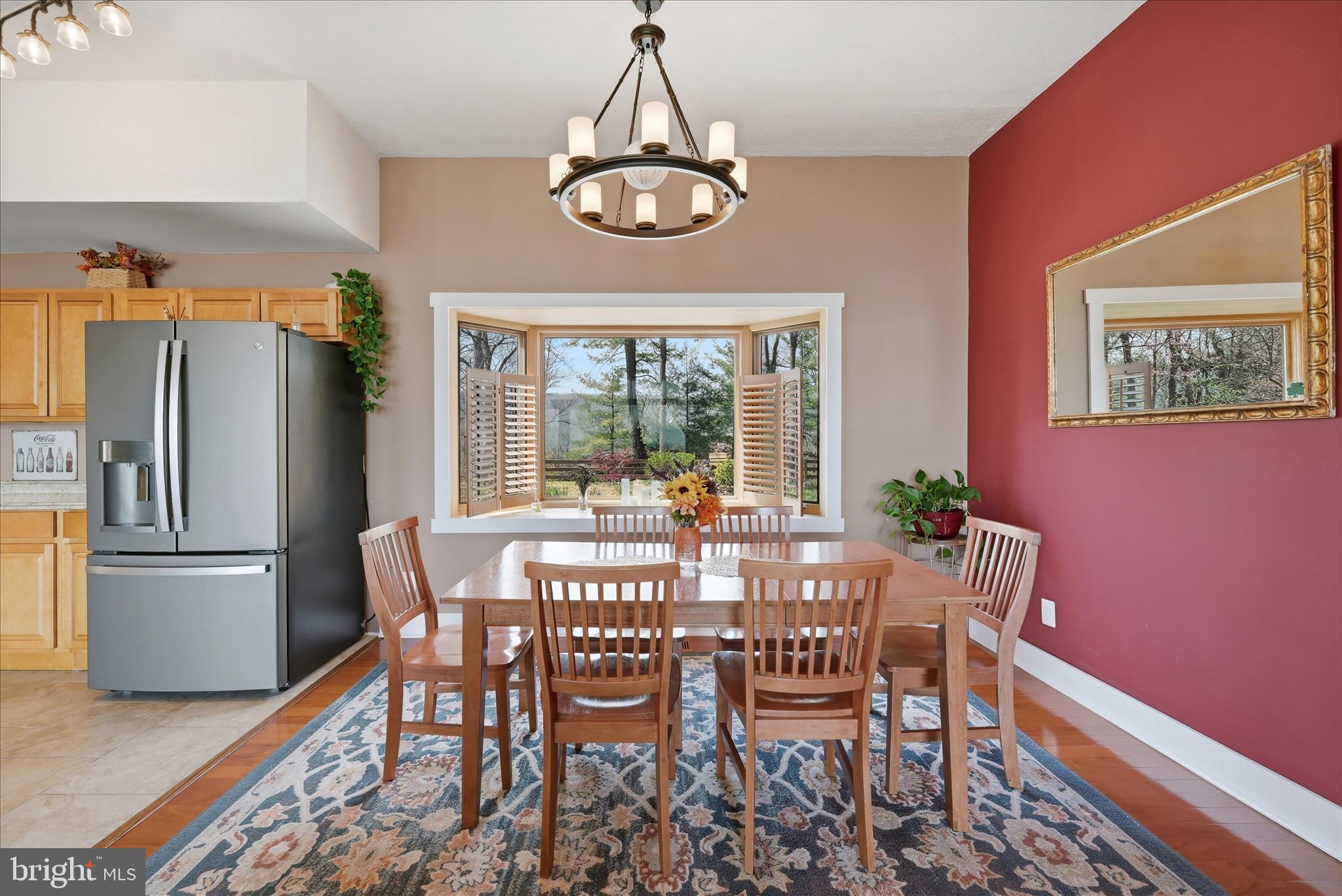 2152 Supinlick Ridge Road Broadway, VA 22815 - Photo 19 of 89 a view of a dining room with furniture window and outside view