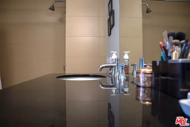 a close view of water heater room