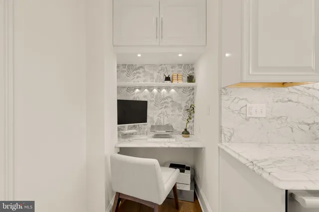 a view of kitchen with breakfast area