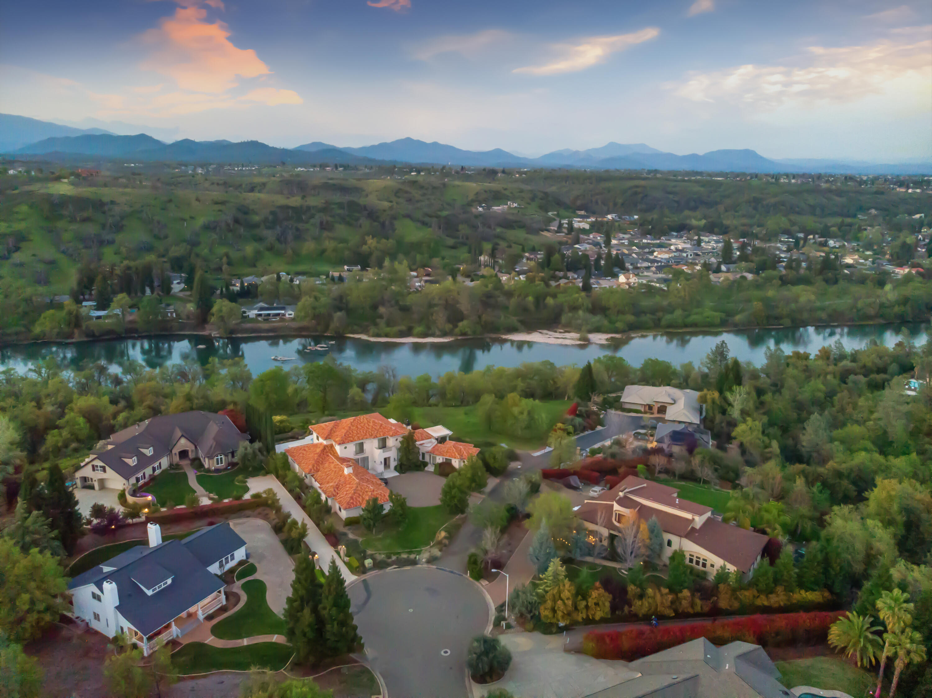 802 Palatine Court Redding, CA 96001 - Photo 6 of 12 an aerial view of lake and residential houses with outdoor space