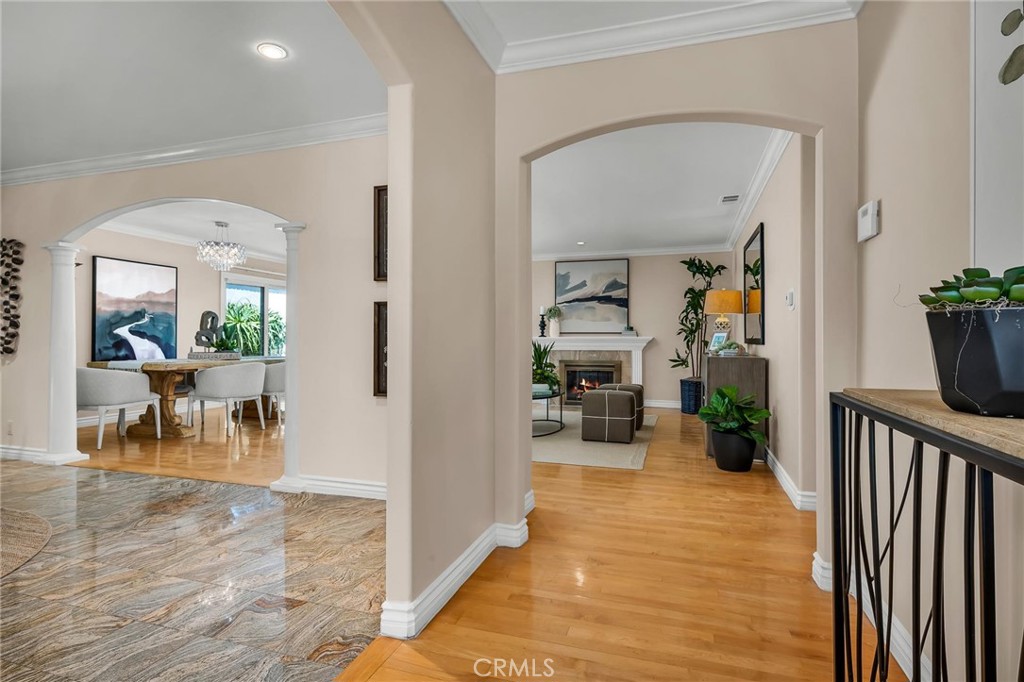 28084 Ella Road Rancho Palos Verdes, CA 90275 - Photo 3 of 38 wooden floor view with dining room and wooden floor