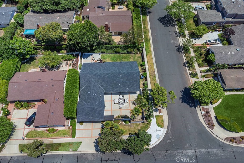 28084 Ella Road Rancho Palos Verdes, CA 90275 - Photo 37 of 38 an aerial view of a house with garden space and a street view